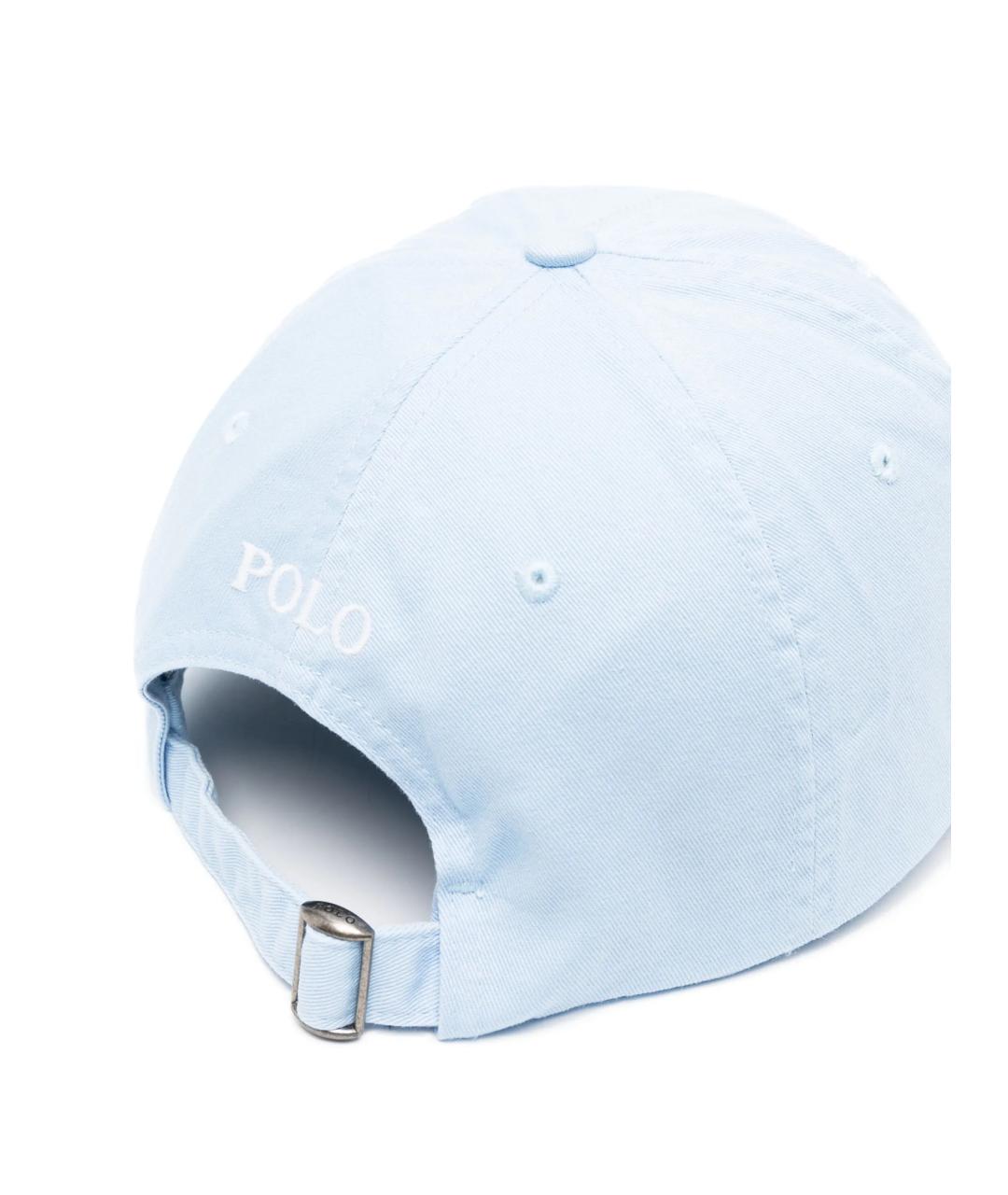 POLO RALPH LAUREN Голубая хлопковая кепка, фото 2