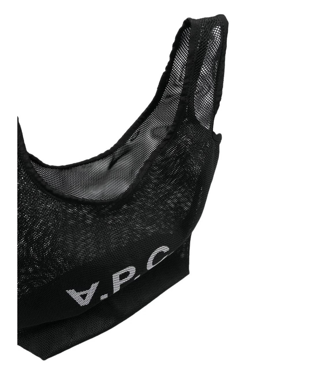 A.P.C. Черная синтетическая сумка тоут, фото 5