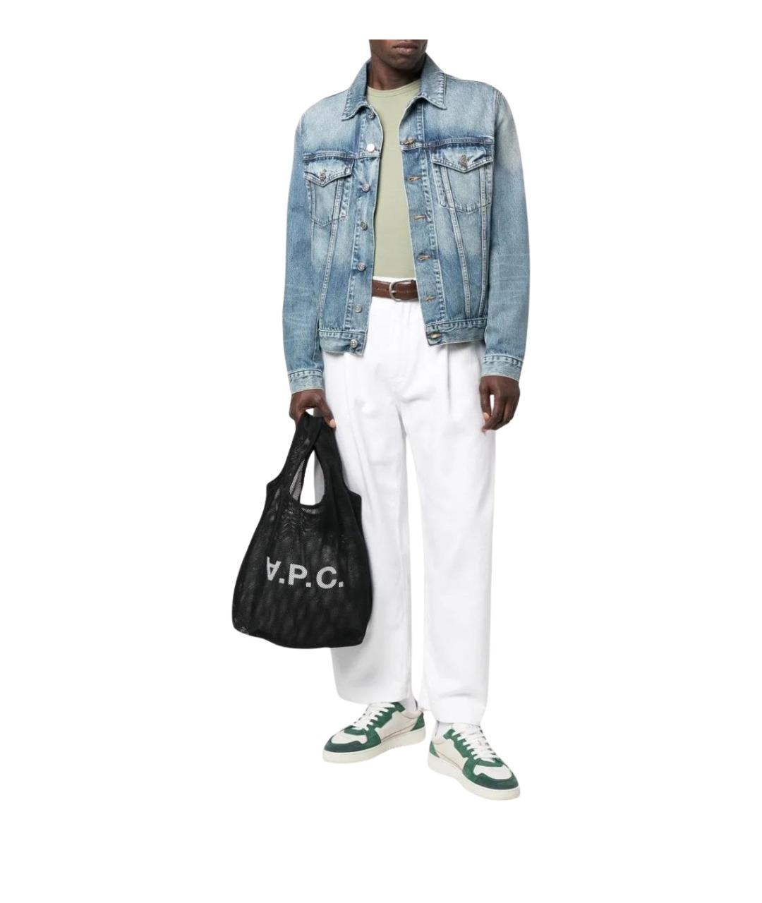 A.P.C. Черная синтетическая сумка тоут, фото 2