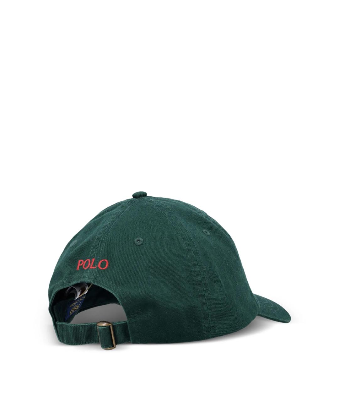 POLO RALPH LAUREN Зеленая хлопковая кепка, фото 2