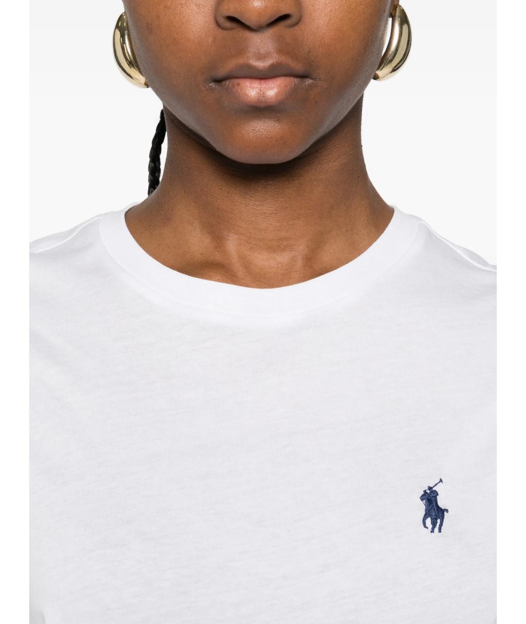 POLO RALPH LAUREN Белая хлопковая футболка, фото 5