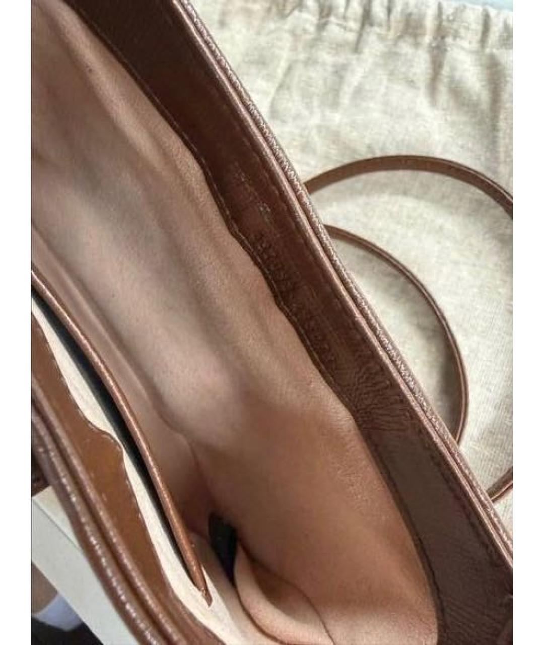 GUCCI Коричневая кожаная сумка с короткими ручками, фото 8