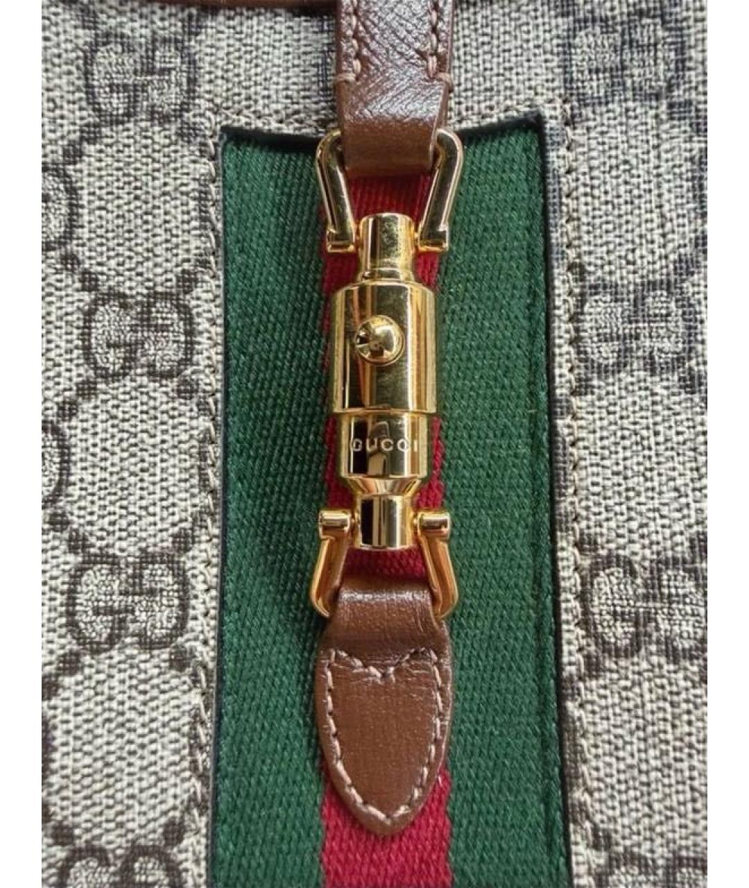 GUCCI Коричневая кожаная сумка с короткими ручками, фото 5