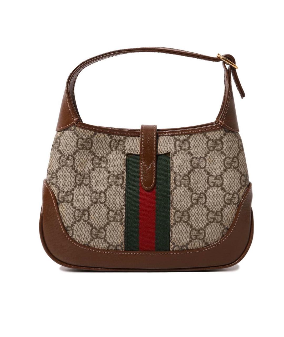GUCCI Коричневая кожаная сумка с короткими ручками, фото 2