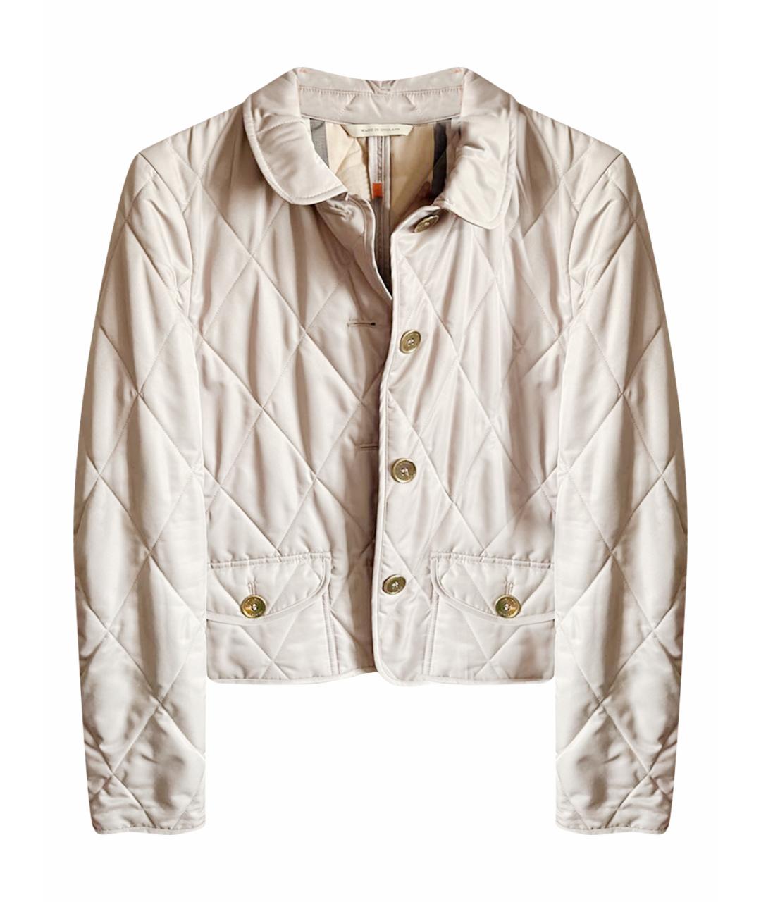 BURBERRY Бежевая полиэстеровая куртка, фото 1