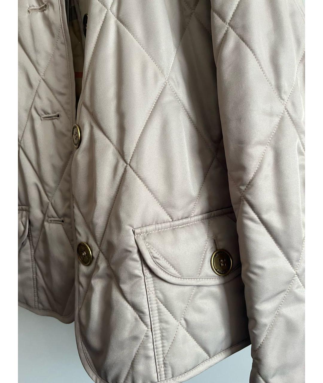 BURBERRY Бежевая полиэстеровая куртка, фото 8