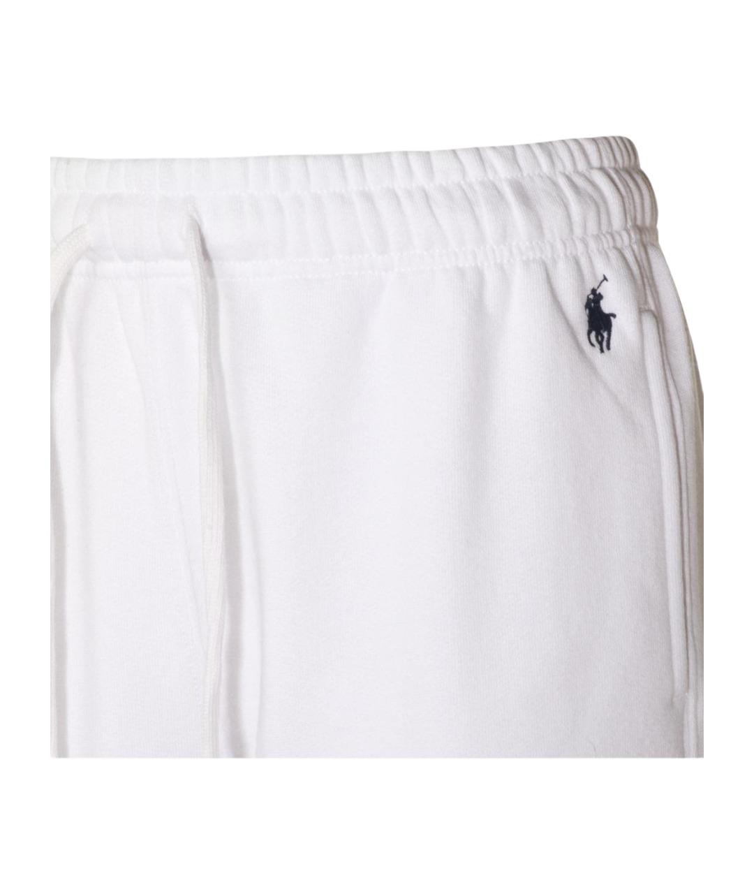 POLO RALPH LAUREN Белые хлопковые прямые брюки, фото 3