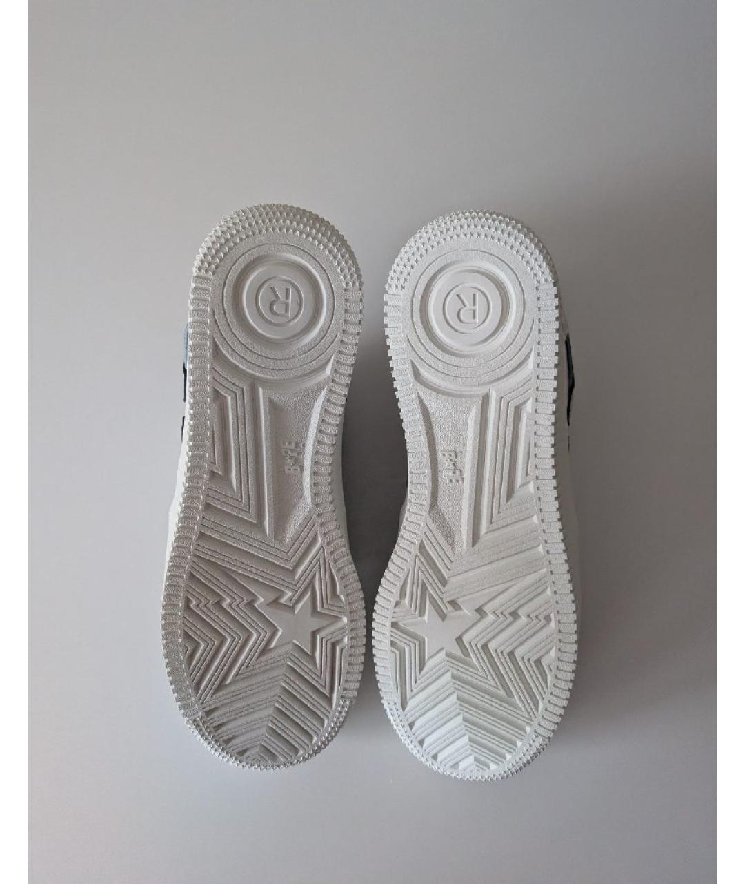 BAPE Синие кожаные низкие кроссовки / кеды, фото 6