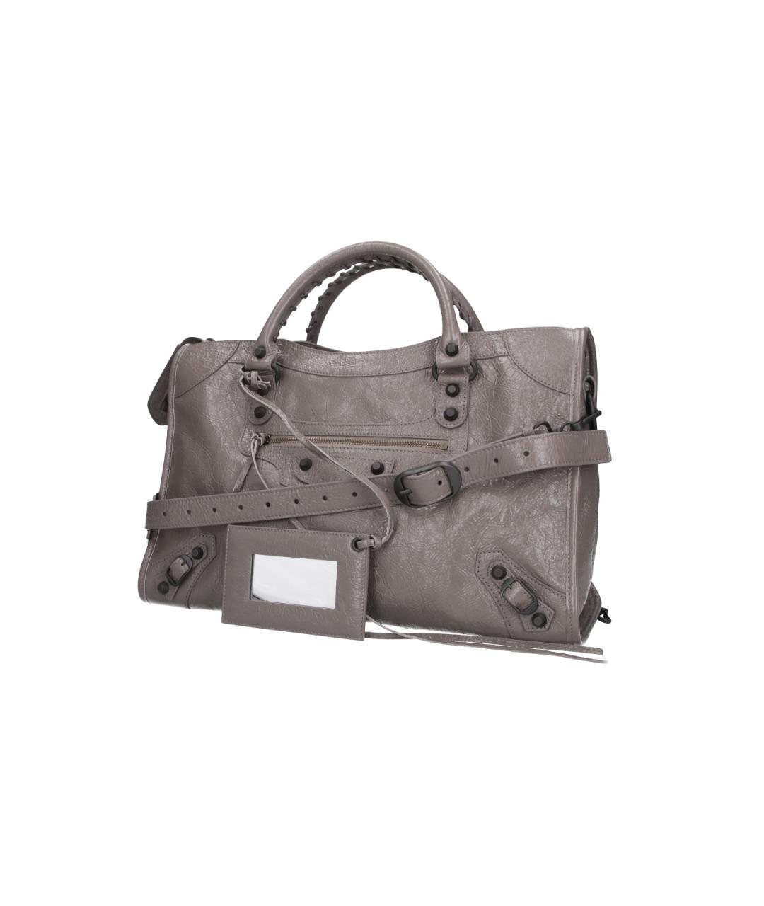 BALENCIAGA Серая кожаная сумка тоут, фото 2