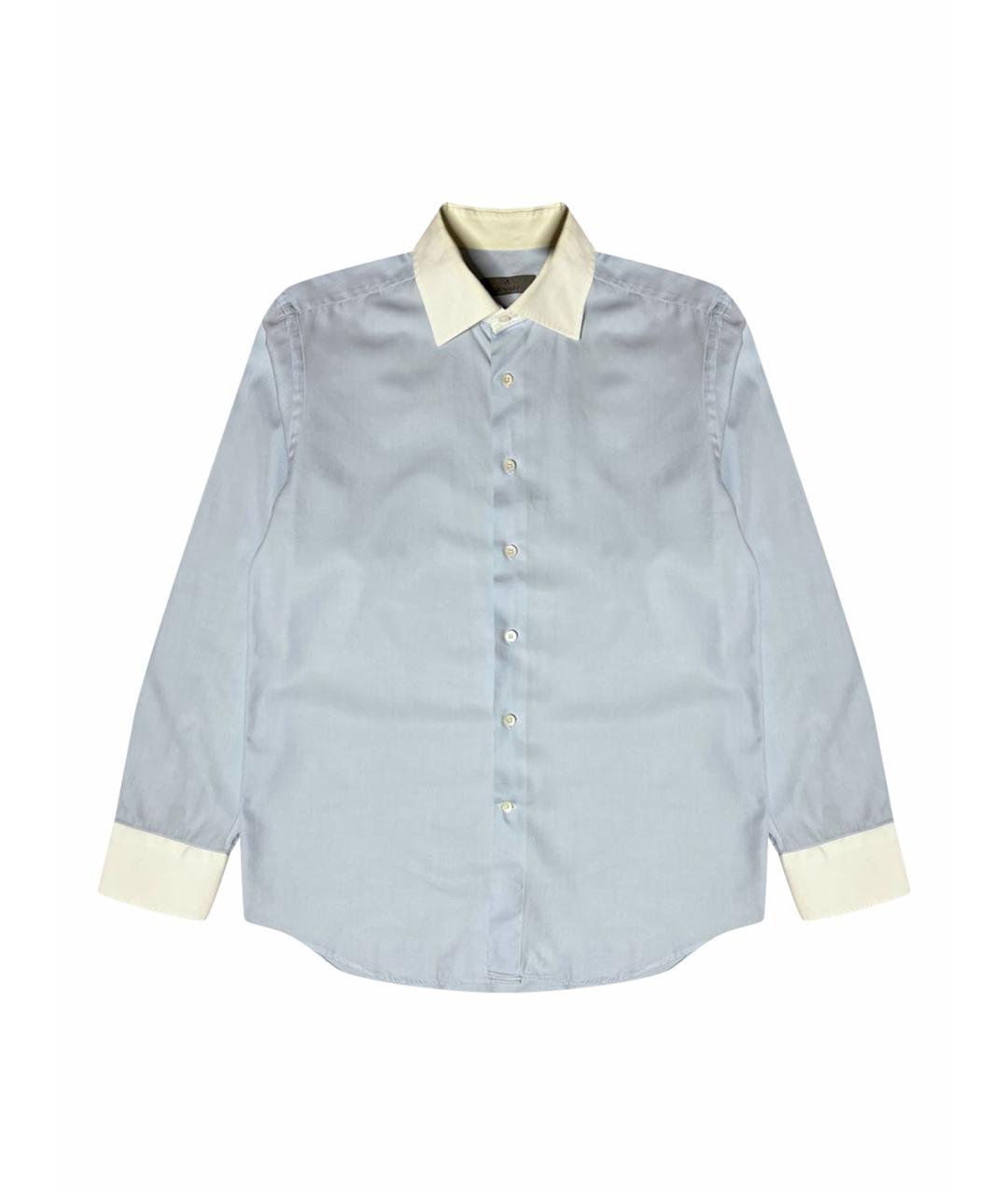 CANALI Голубая хлопковая классическая рубашка, фото 1