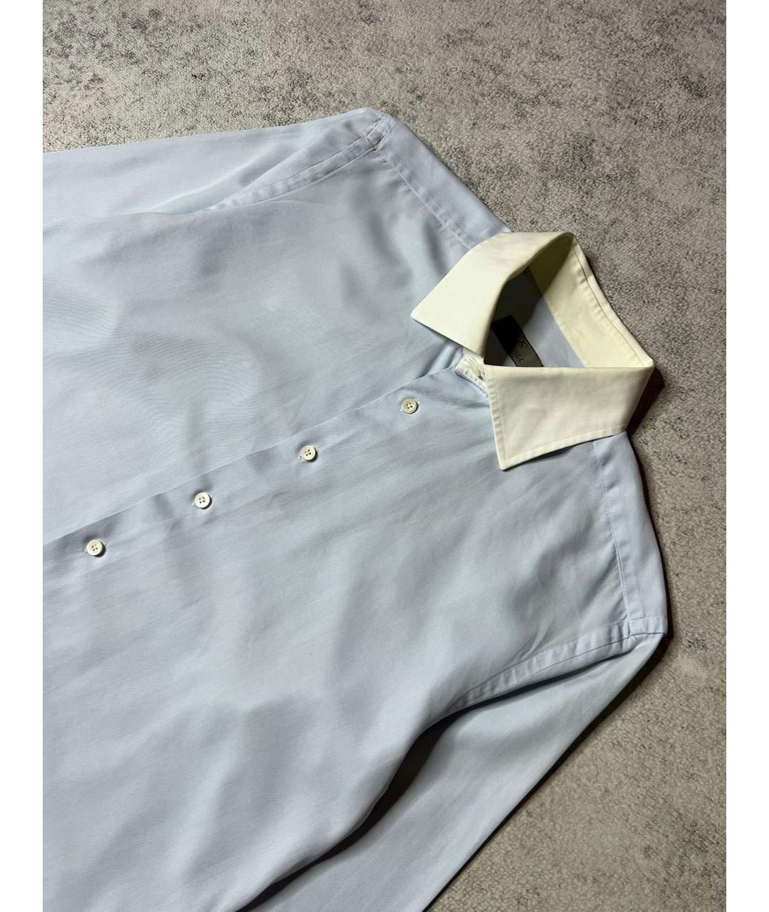 CANALI Голубая хлопковая классическая рубашка, фото 3