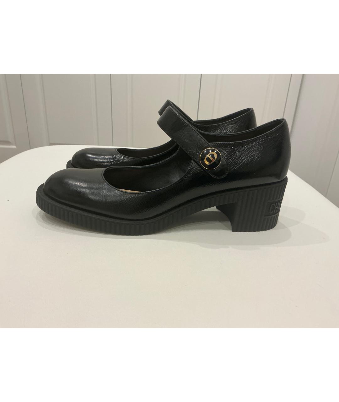 CHRISTIAN DIOR Черные кожаные туфли, фото 10