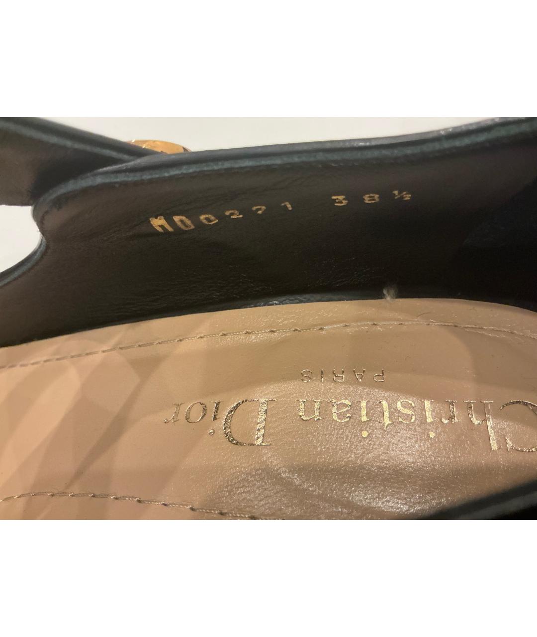 CHRISTIAN DIOR Черные кожаные туфли, фото 8