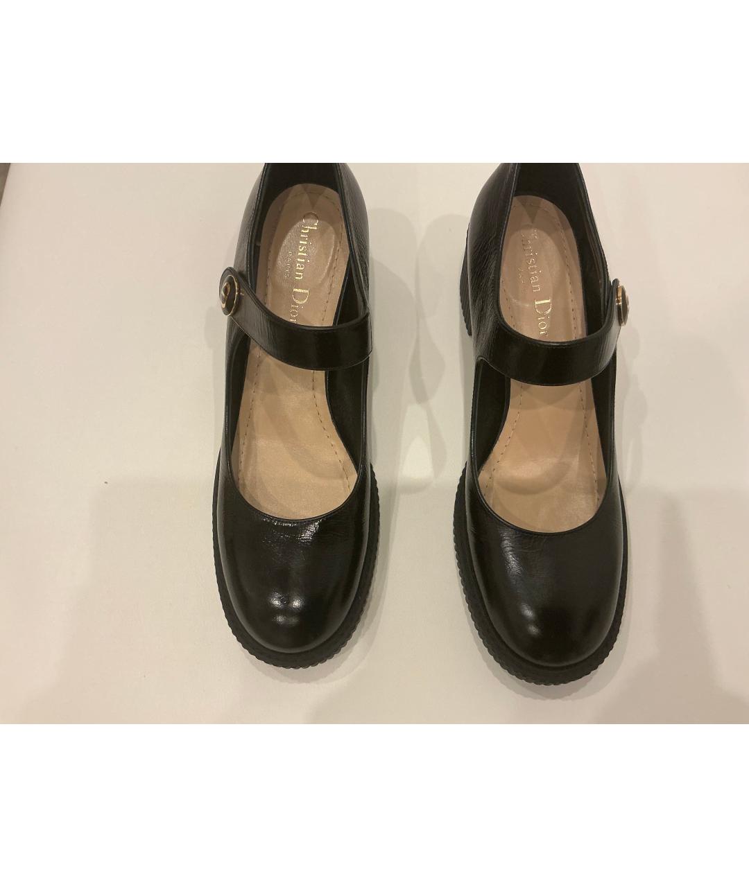 CHRISTIAN DIOR Черные кожаные туфли, фото 2