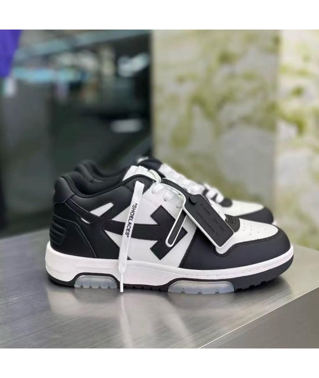 OFF-WHITE Белые кожаные низкие кроссовки / кеды, фото 9
