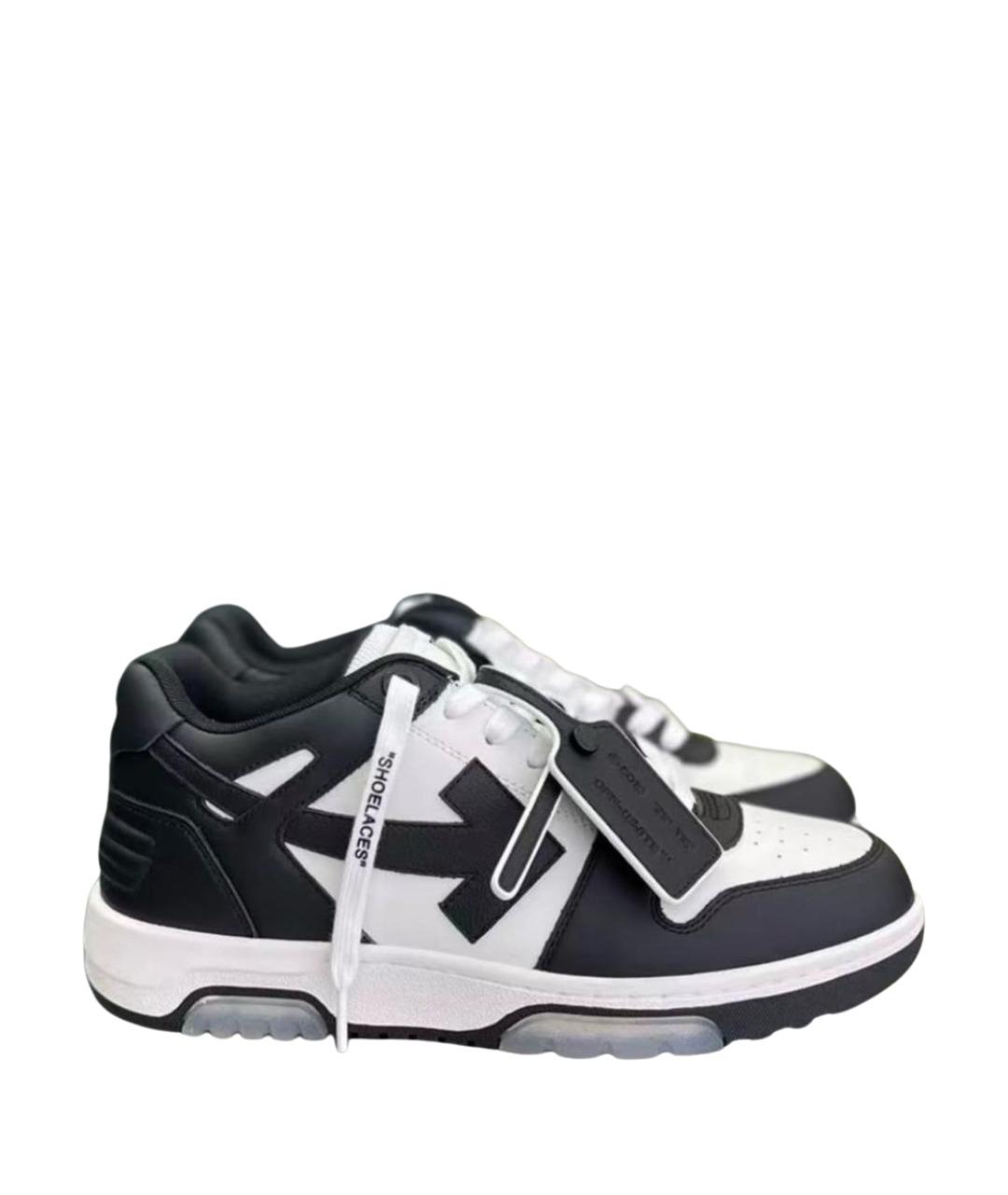 OFF-WHITE Белые кожаные низкие кроссовки / кеды, фото 1