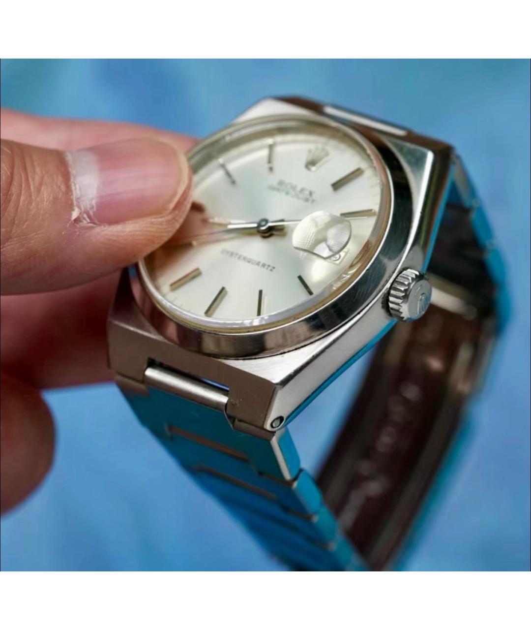 ROLEX Серебряные металлические часы, фото 5