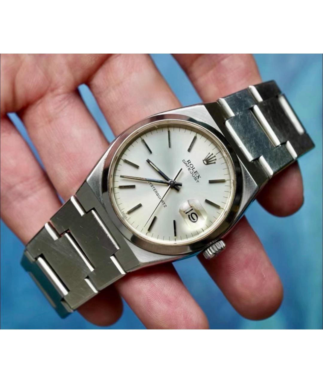 ROLEX Серебряные металлические часы, фото 4