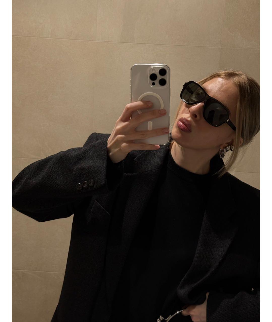 SAINT LAURENT Коричневые пластиковые солнцезащитные очки, фото 8