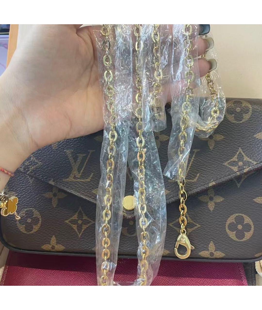 LOUIS VUITTON Коричневая кожаная сумка через плечо, фото 2