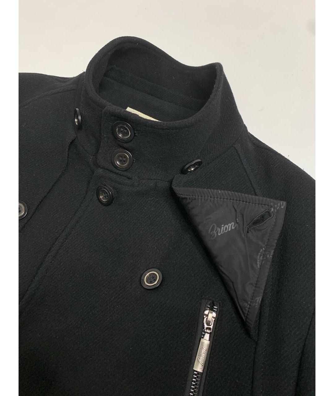 BRIONI Черное шерстяное пальто, фото 4