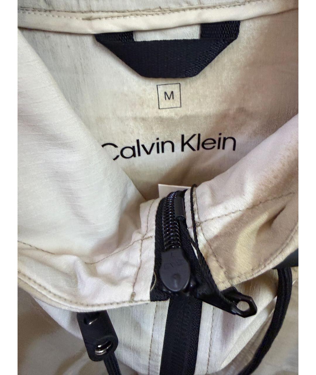 CALVIN KLEIN Бежевая полиэстеровая куртка, фото 3
