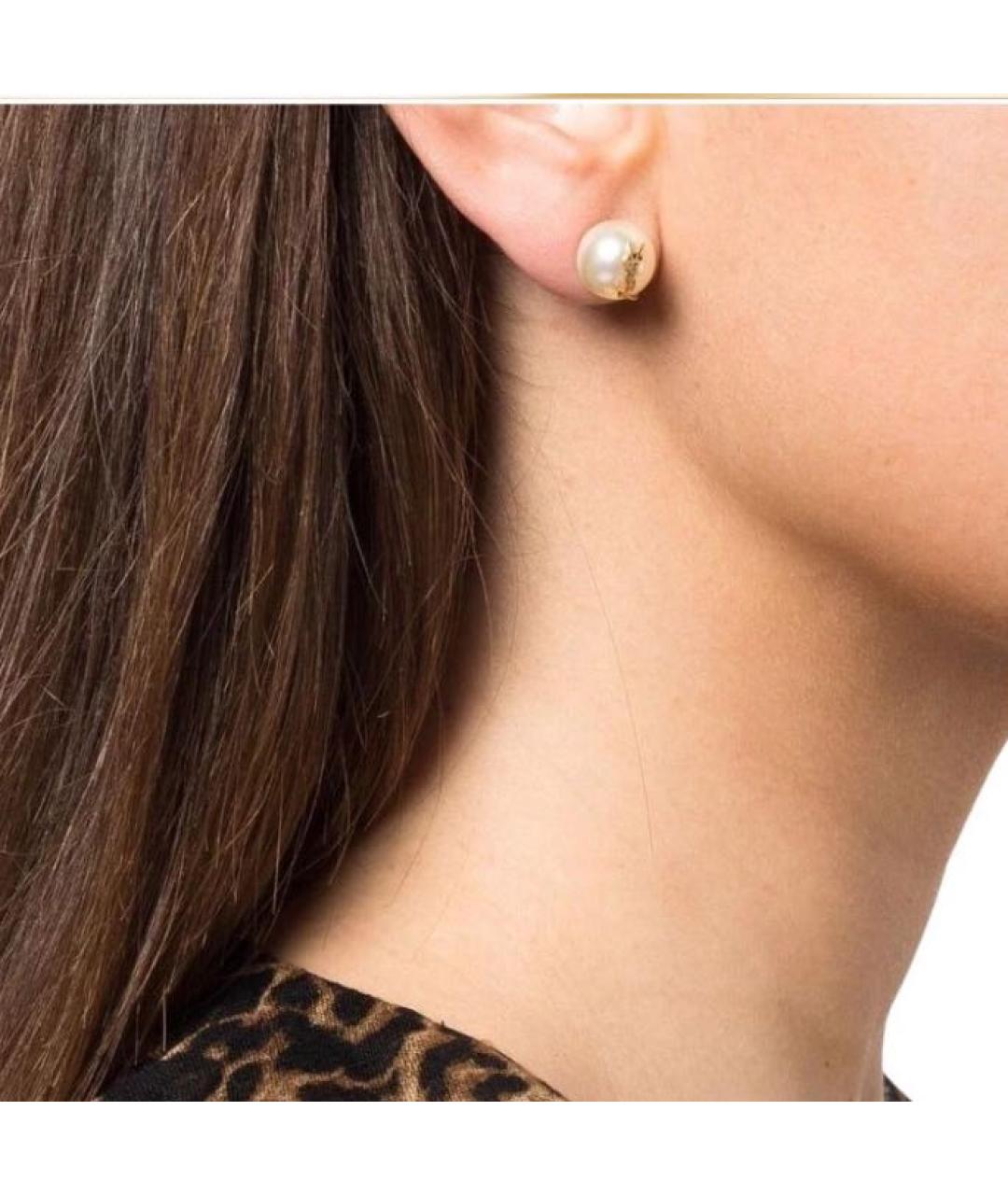 SAINT LAURENT Белые серьги, фото 7