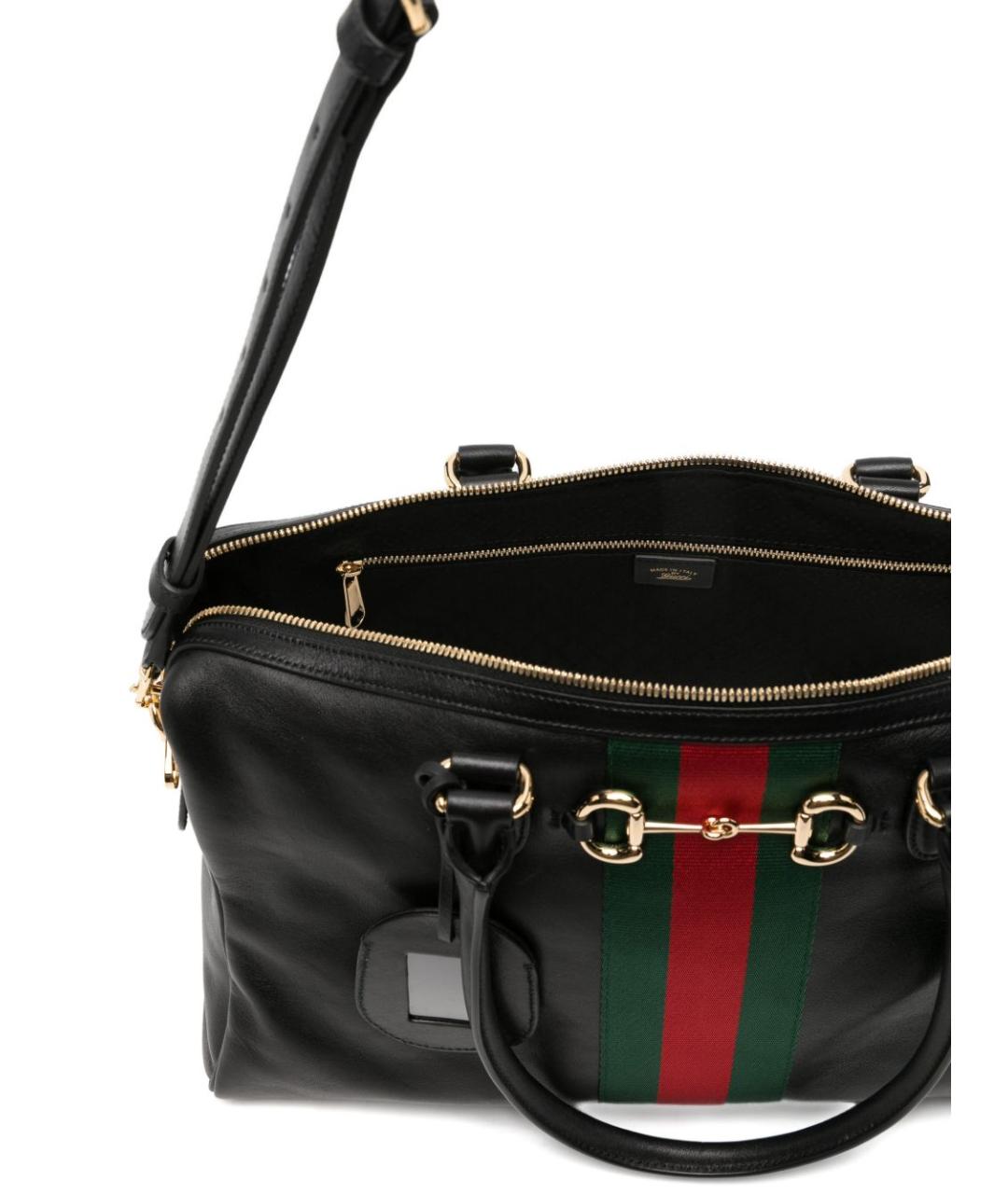 GUCCI Черная кожаная сумка через плечо, фото 4