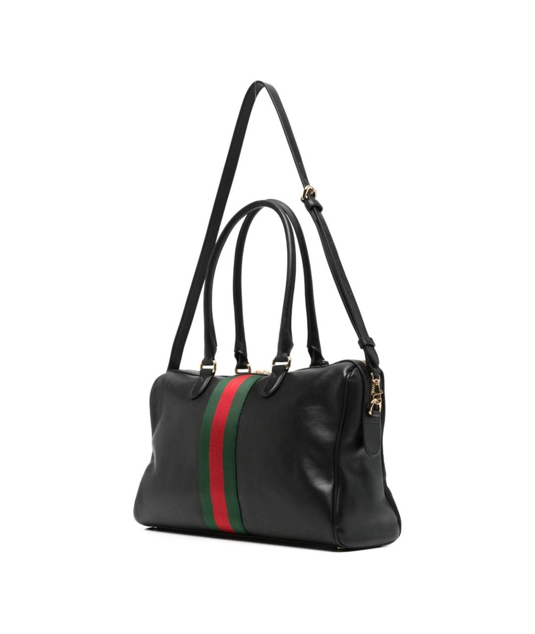 GUCCI Черная кожаная сумка через плечо, фото 2