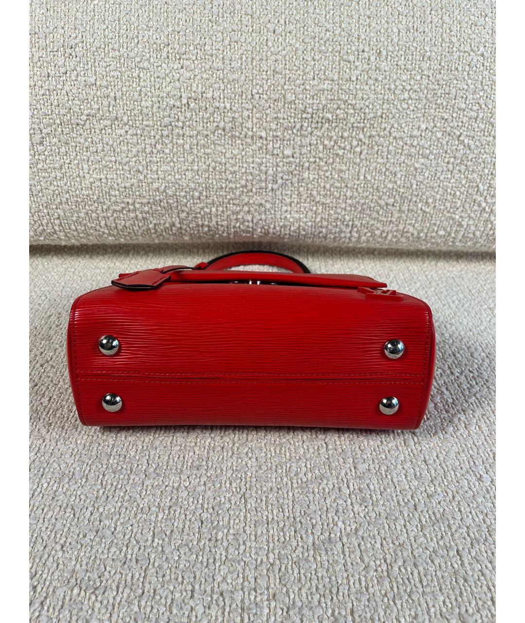 LOUIS VUITTON Красная кожаная сумка с короткими ручками, фото 7