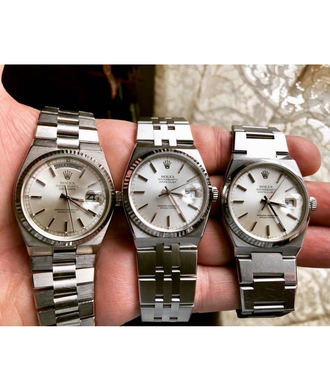 ROLEX Серебряные металлические часы, фото 7