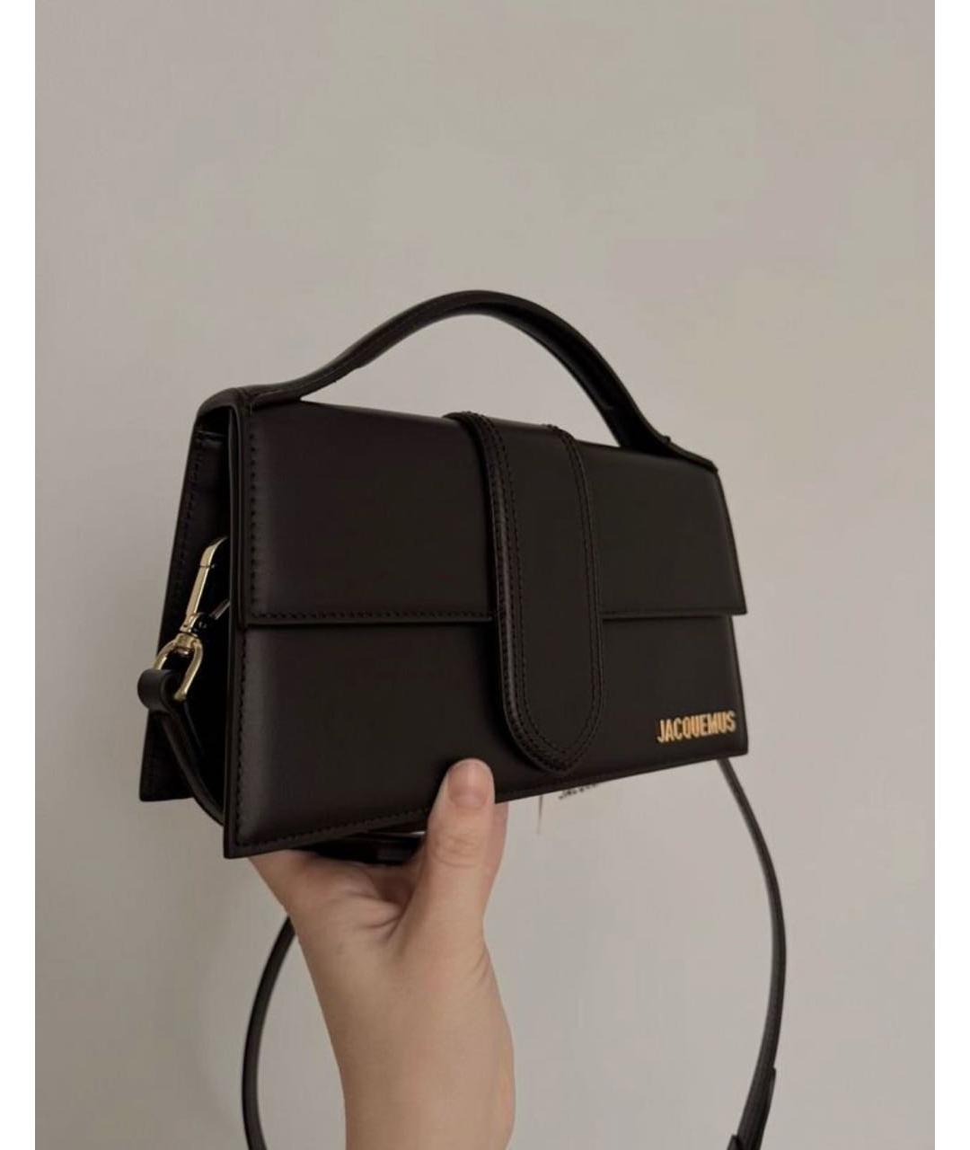 JACQUEMUS Коричневая кожаная сумка через плечо, фото 2