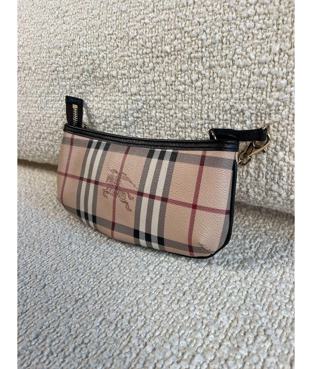 BURBERRY Бежевая кожаная сумка с короткими ручками, фото 4