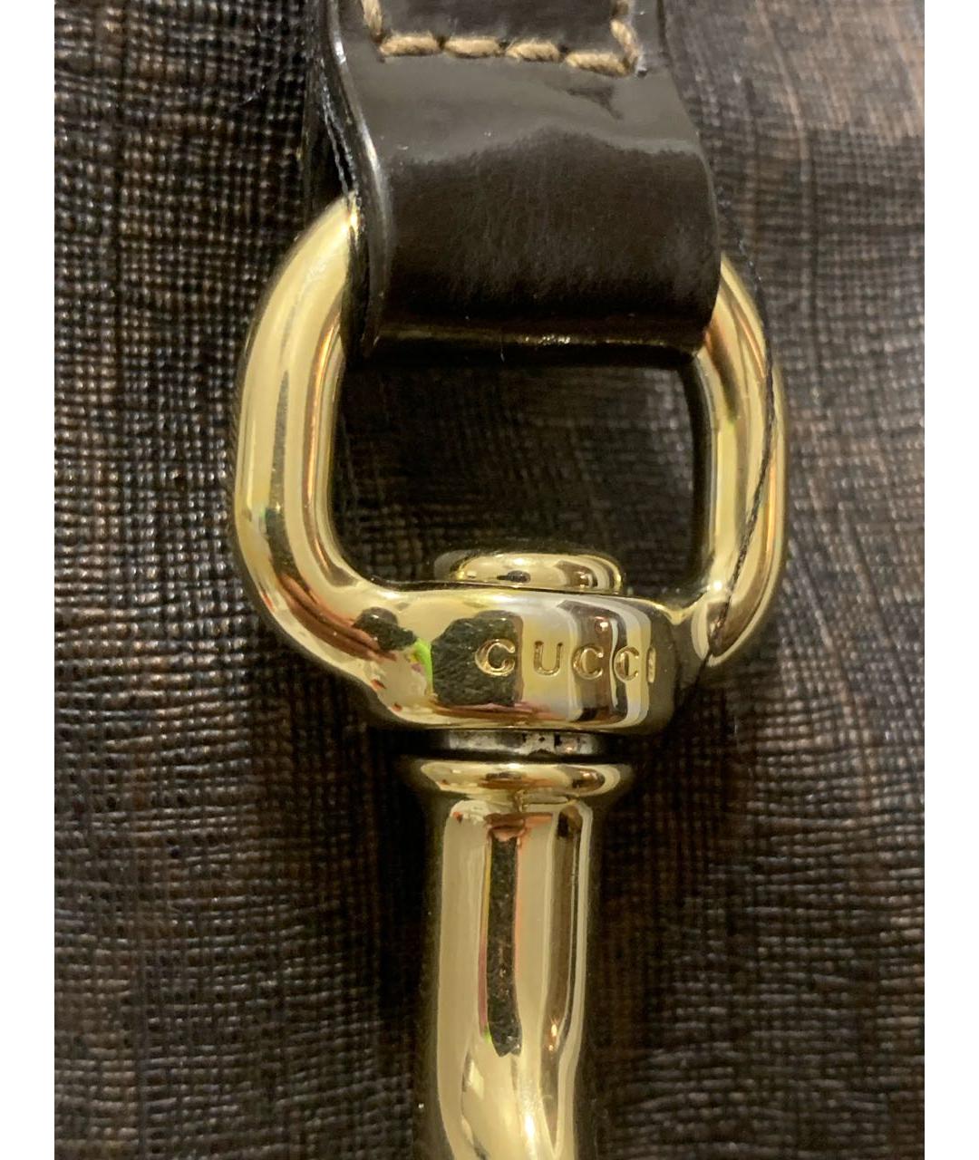 GUCCI Коричневая кожаная сумка тоут, фото 5