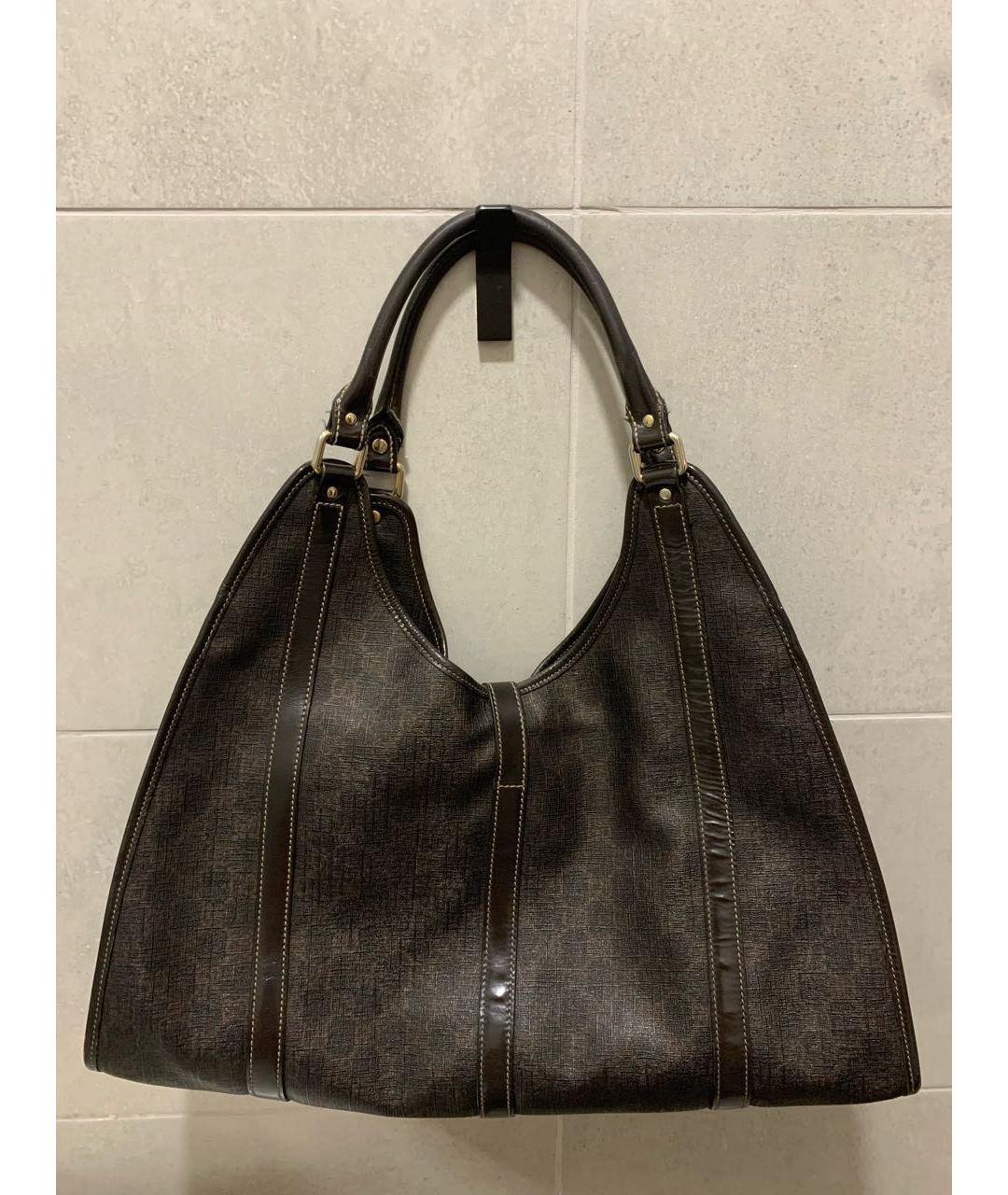 GUCCI Коричневая кожаная сумка тоут, фото 2