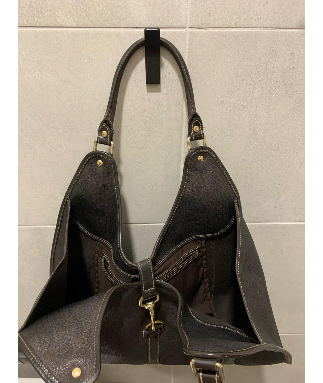 GUCCI Коричневая кожаная сумка тоут, фото 3