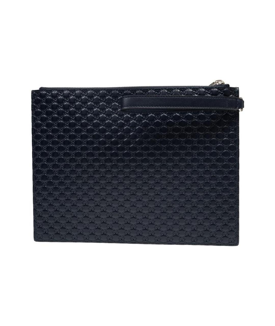 GUCCI Темно-синяя кожаная папка для документов, фото 3