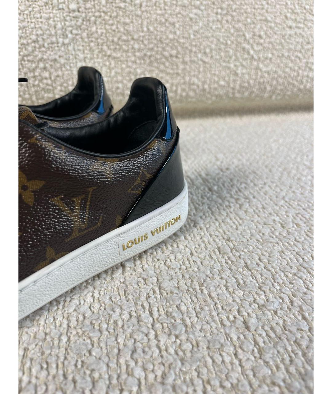LOUIS VUITTON Коричневые кожаные кеды, фото 7