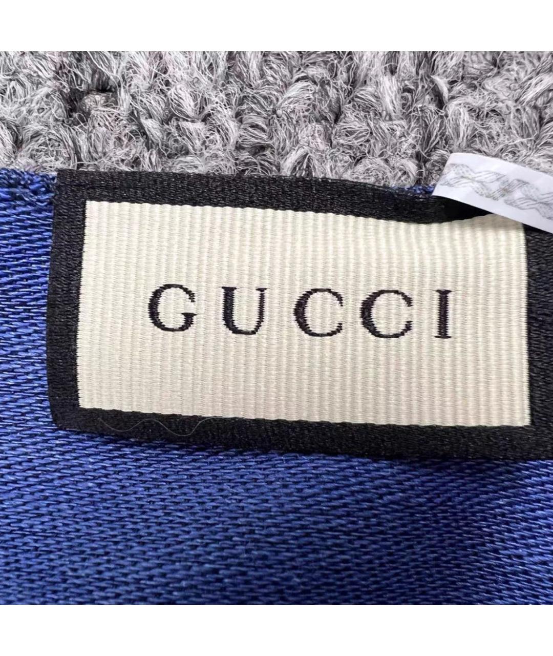 GUCCI Синий шарф, фото 7