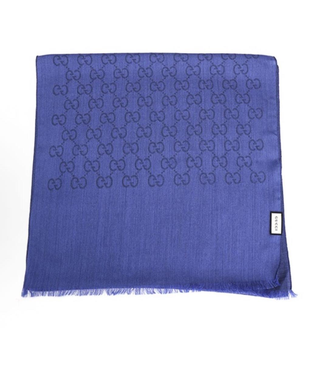 GUCCI Синий шарф, фото 9