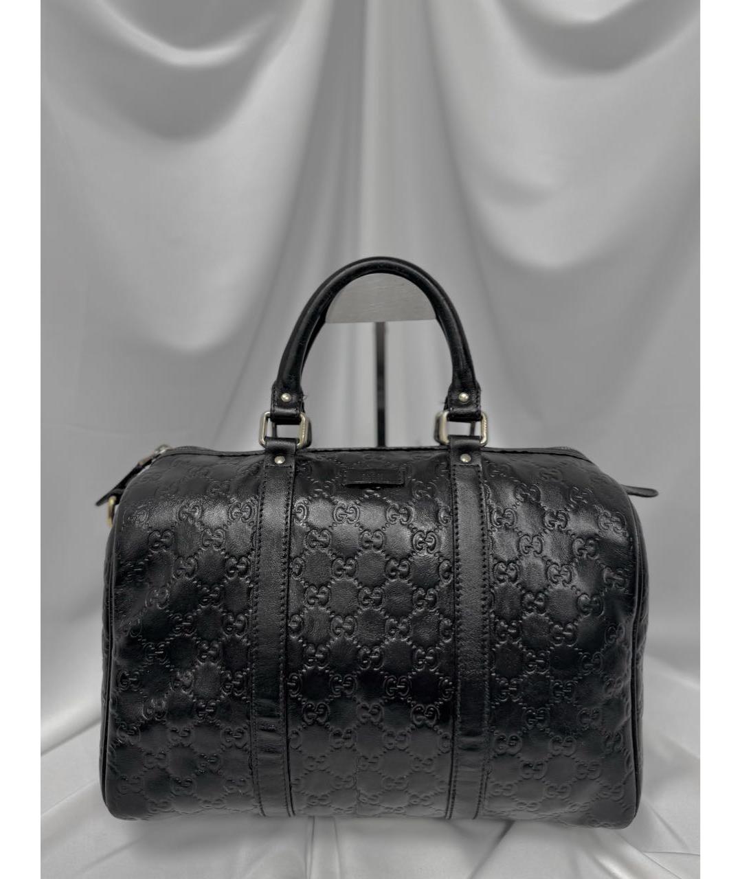 GUCCI Черная кожаная сумка с короткими ручками, фото 6