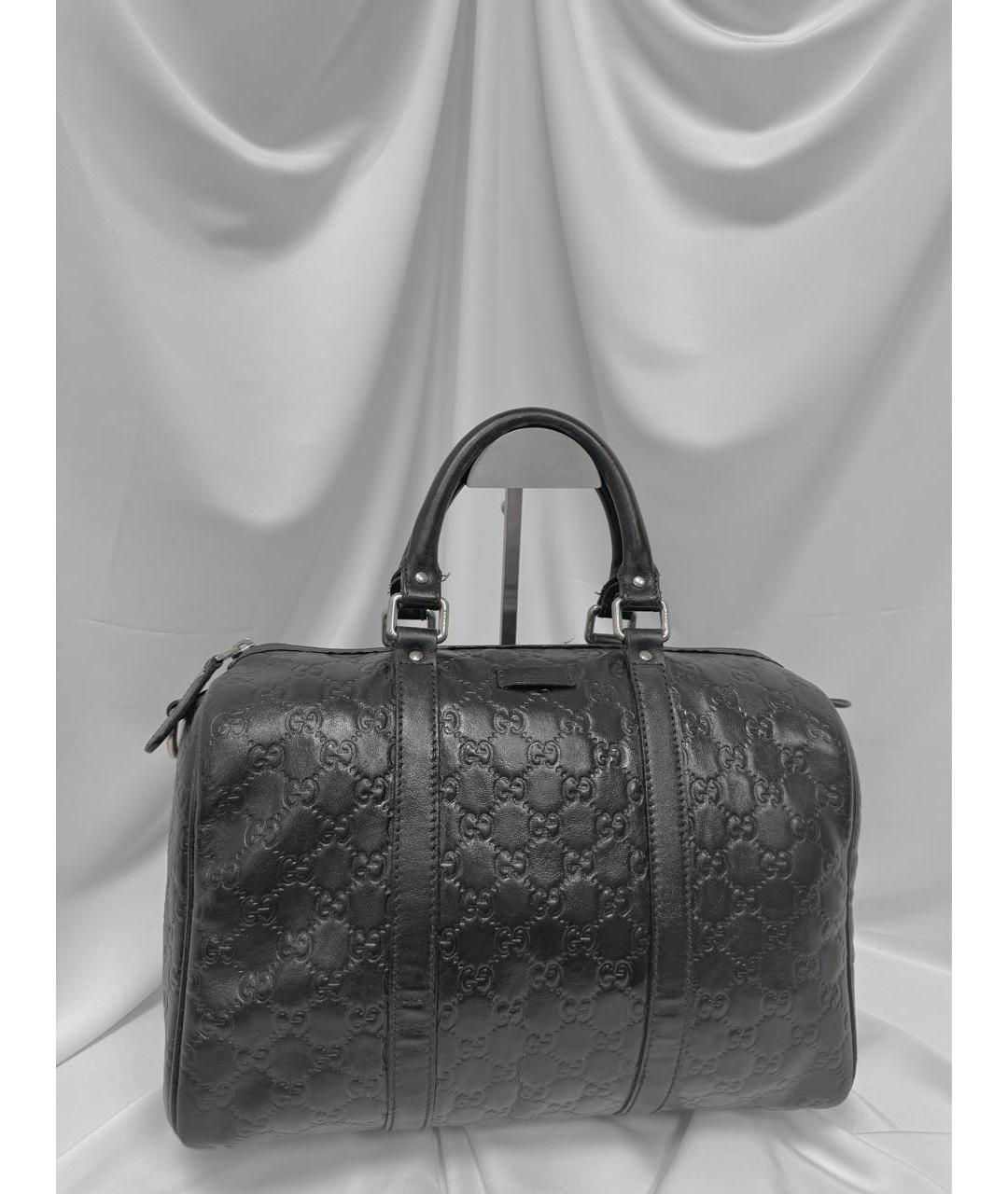 GUCCI Черная кожаная сумка с короткими ручками, фото 3