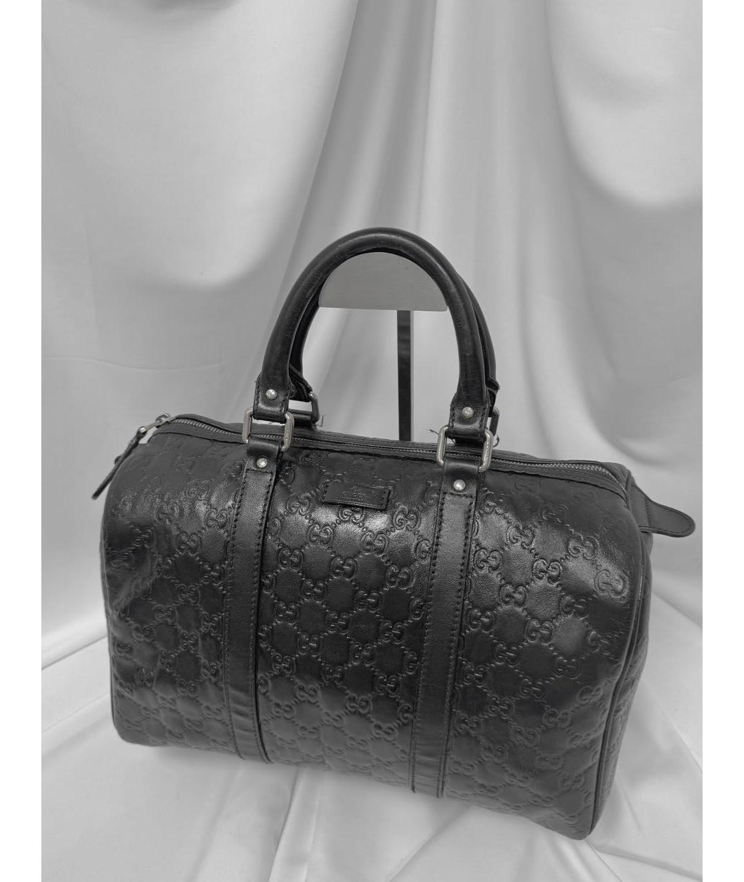 GUCCI Черная кожаная сумка с короткими ручками, фото 4