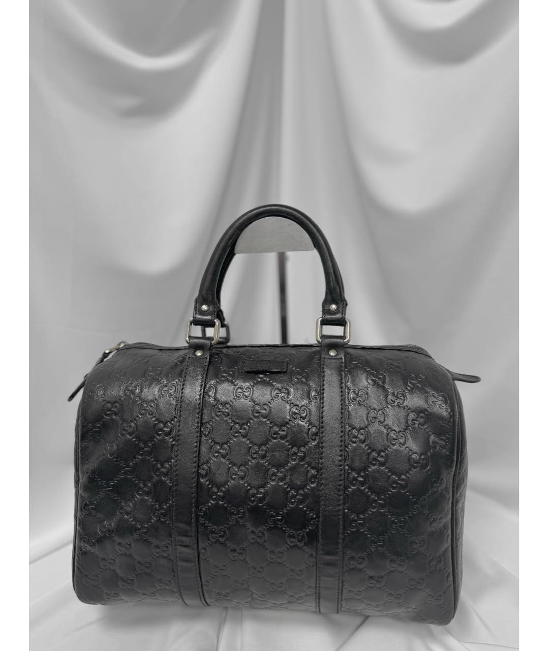 GUCCI Черная кожаная сумка с короткими ручками, фото 2
