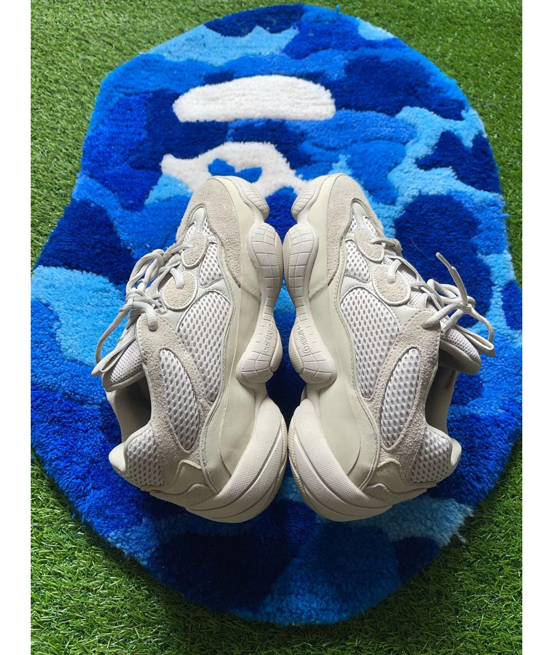 ADIDAS YEEZY Бежевые замшевые низкие кроссовки / кеды, фото 5