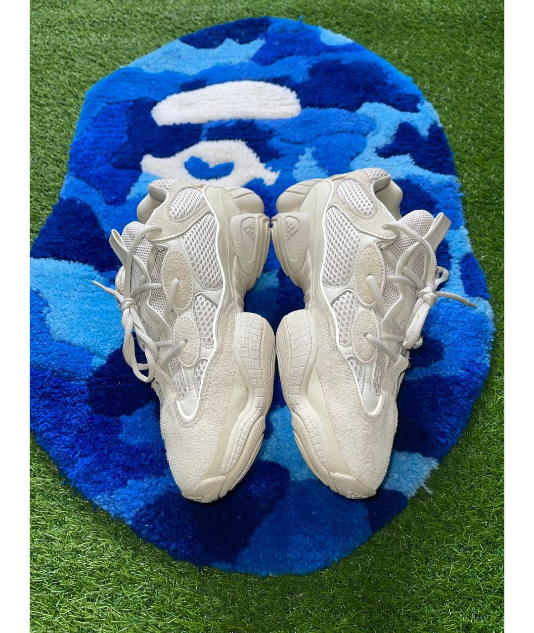 ADIDAS YEEZY Бежевые замшевые низкие кроссовки / кеды, фото 4