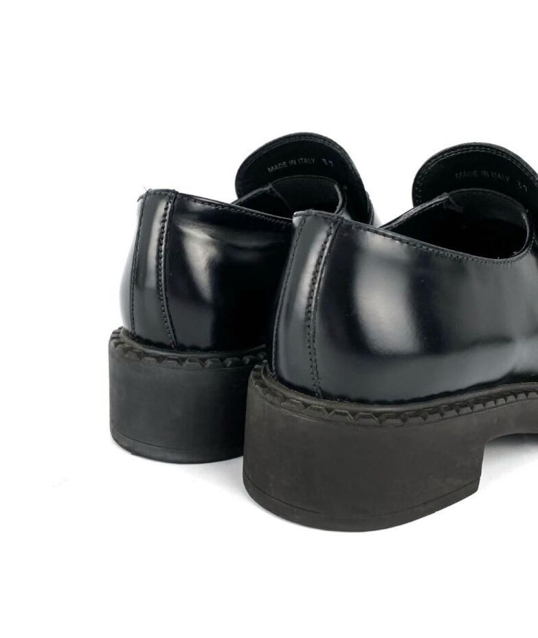 PRADA Черные кожаные лоферы, фото 4