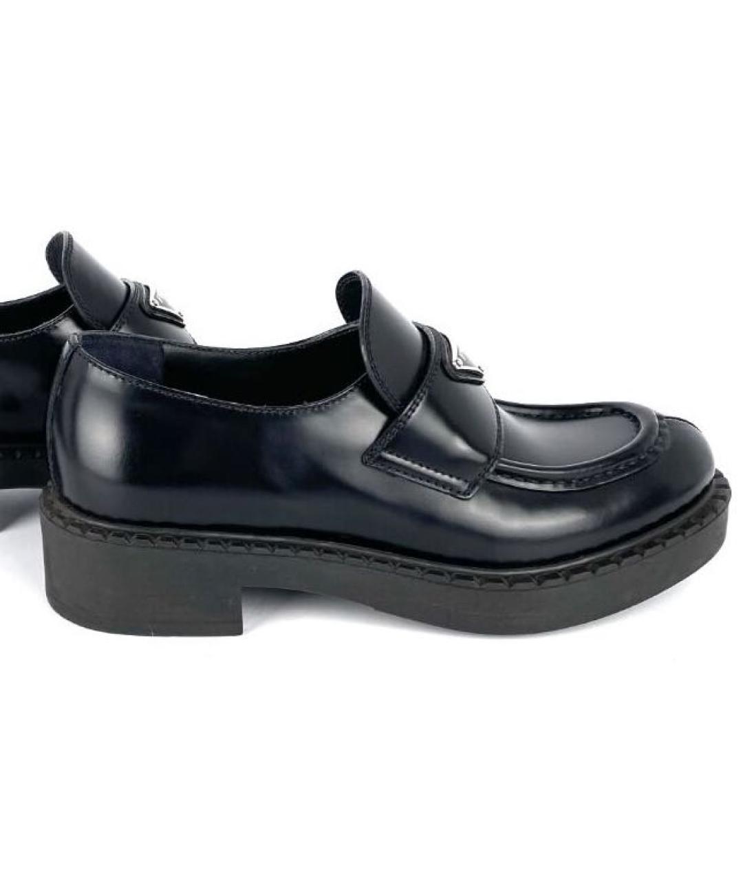 PRADA Черные кожаные лоферы, фото 5