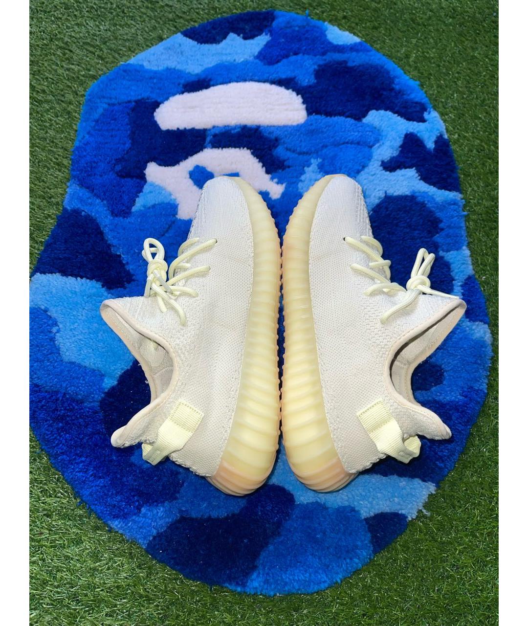 ADIDAS YEEZY Желтые текстильные низкие кроссовки / кеды, фото 5