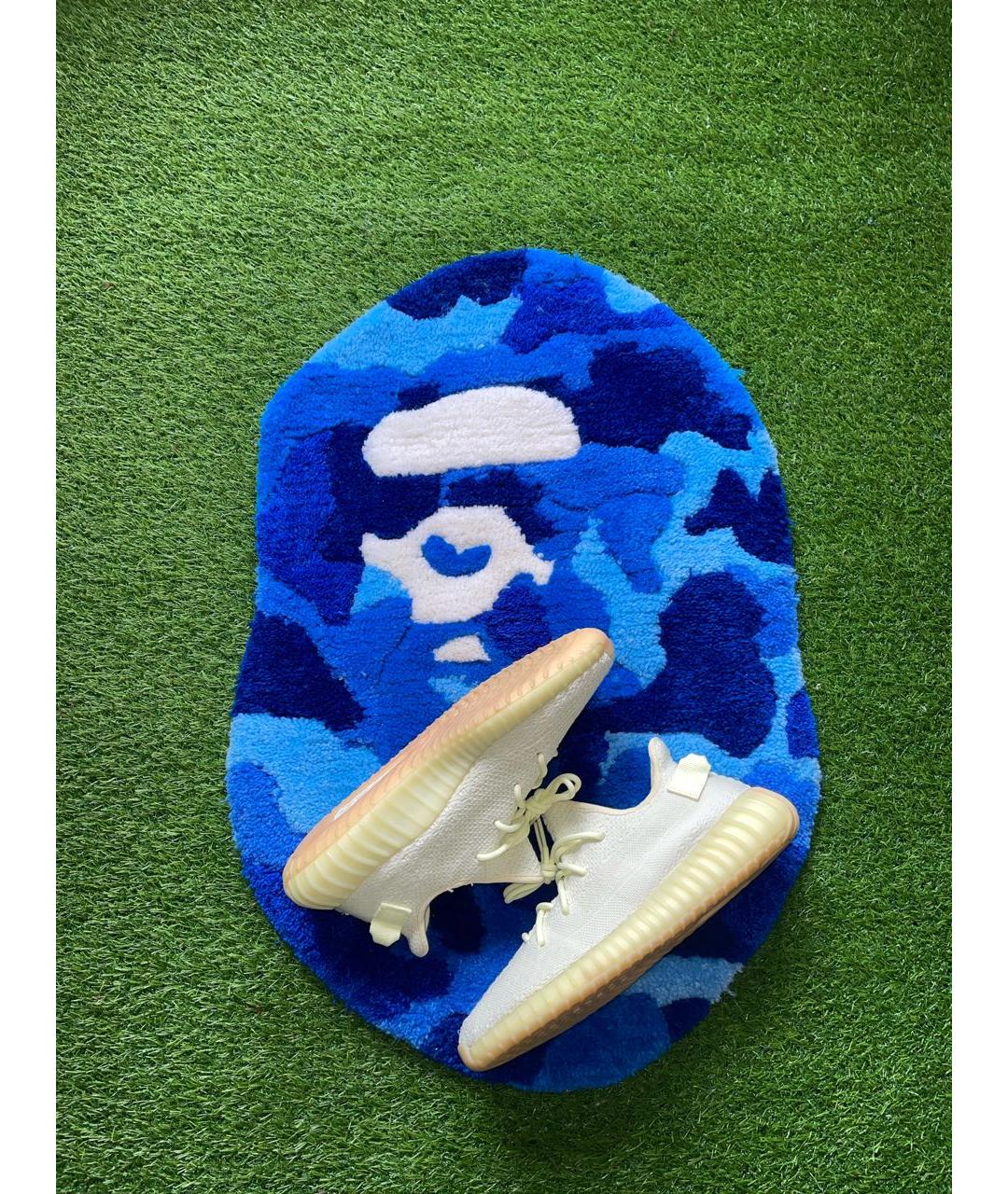 ADIDAS YEEZY Желтые текстильные низкие кроссовки / кеды, фото 2